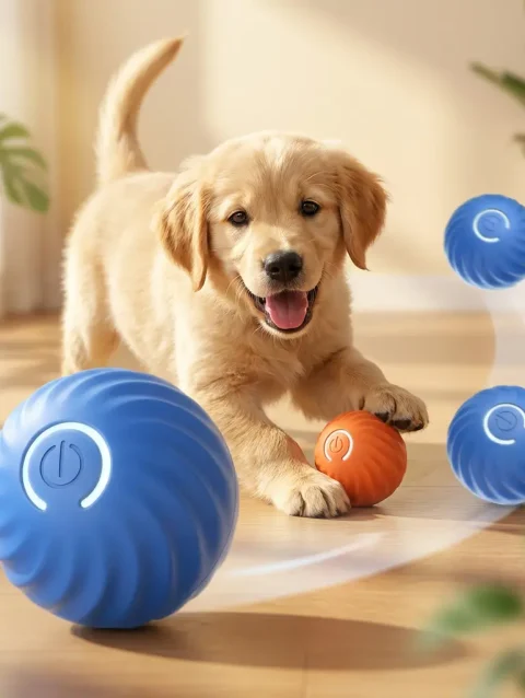 Active Rolling & Bouncing Smart Dog Ball (Interactive Toy)