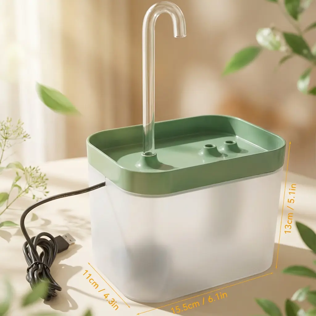 Automatic Cat Water Fountain with Faucet Design