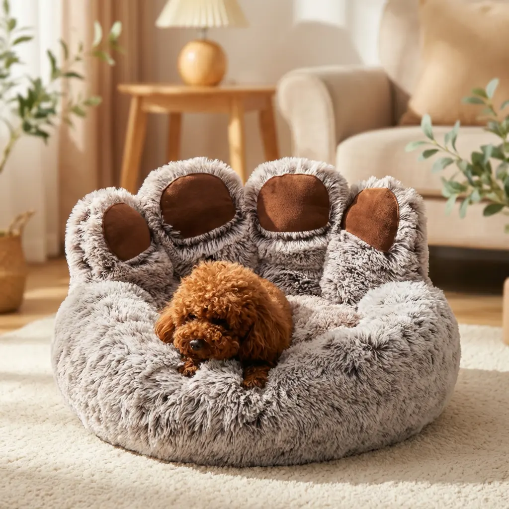 Bear Paw Shaped Pet Bed