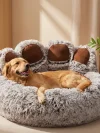 Cute Bear Paw Plush Pet Bed Calming Sofa Cushion
