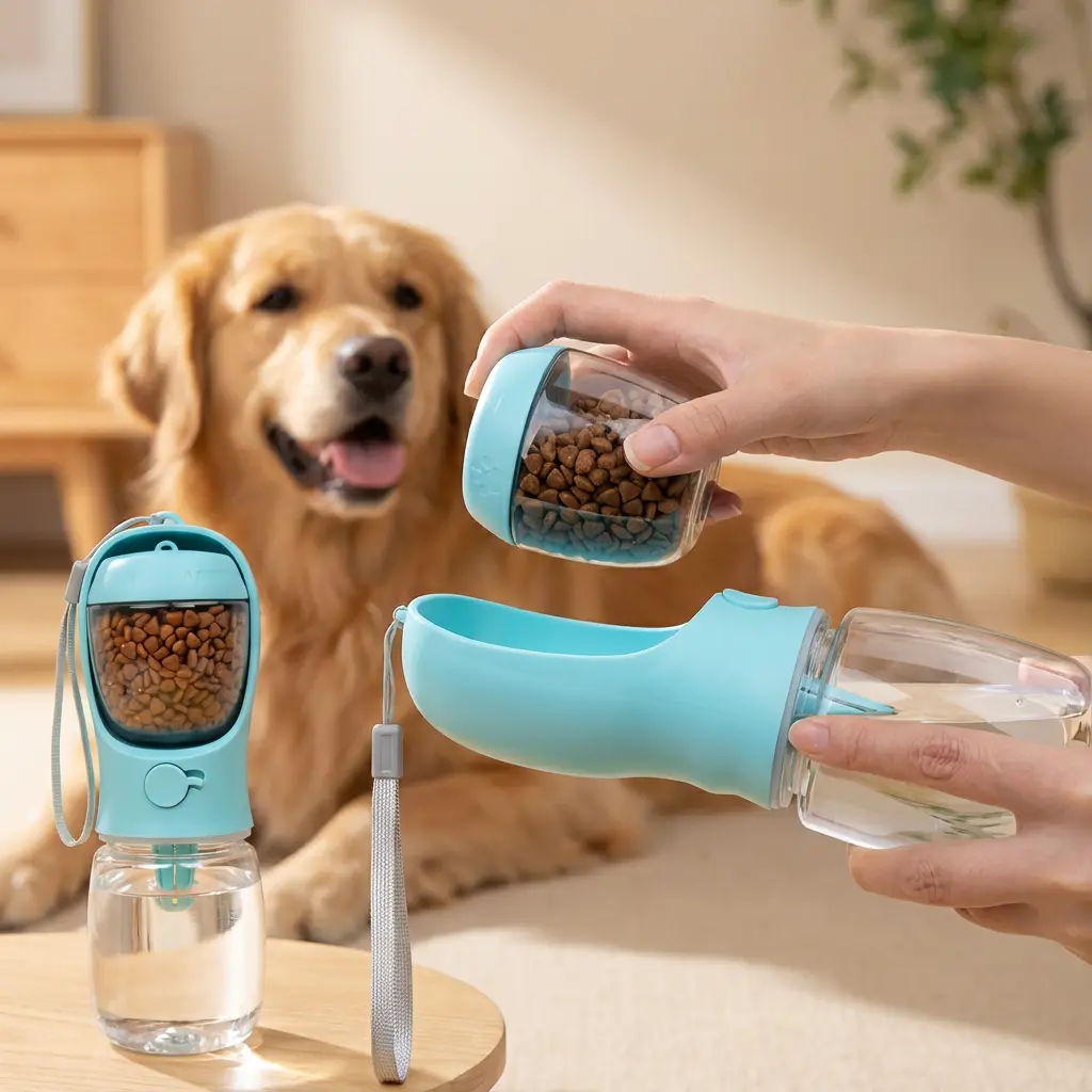 Dog Travel Water Bottle and Food Container