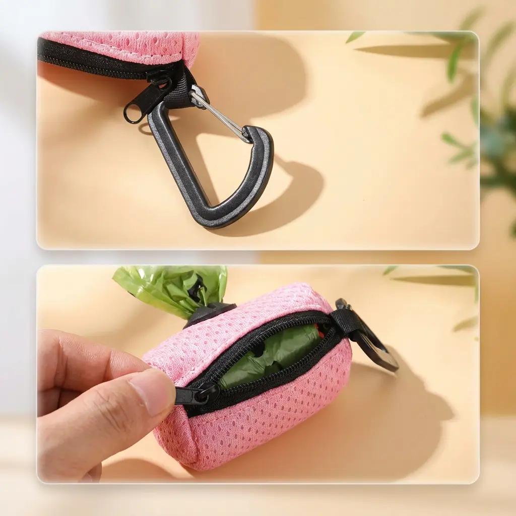 Zipper and Carabiner Detail