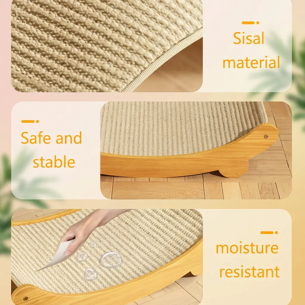 Durable Sisal and Wood Detail