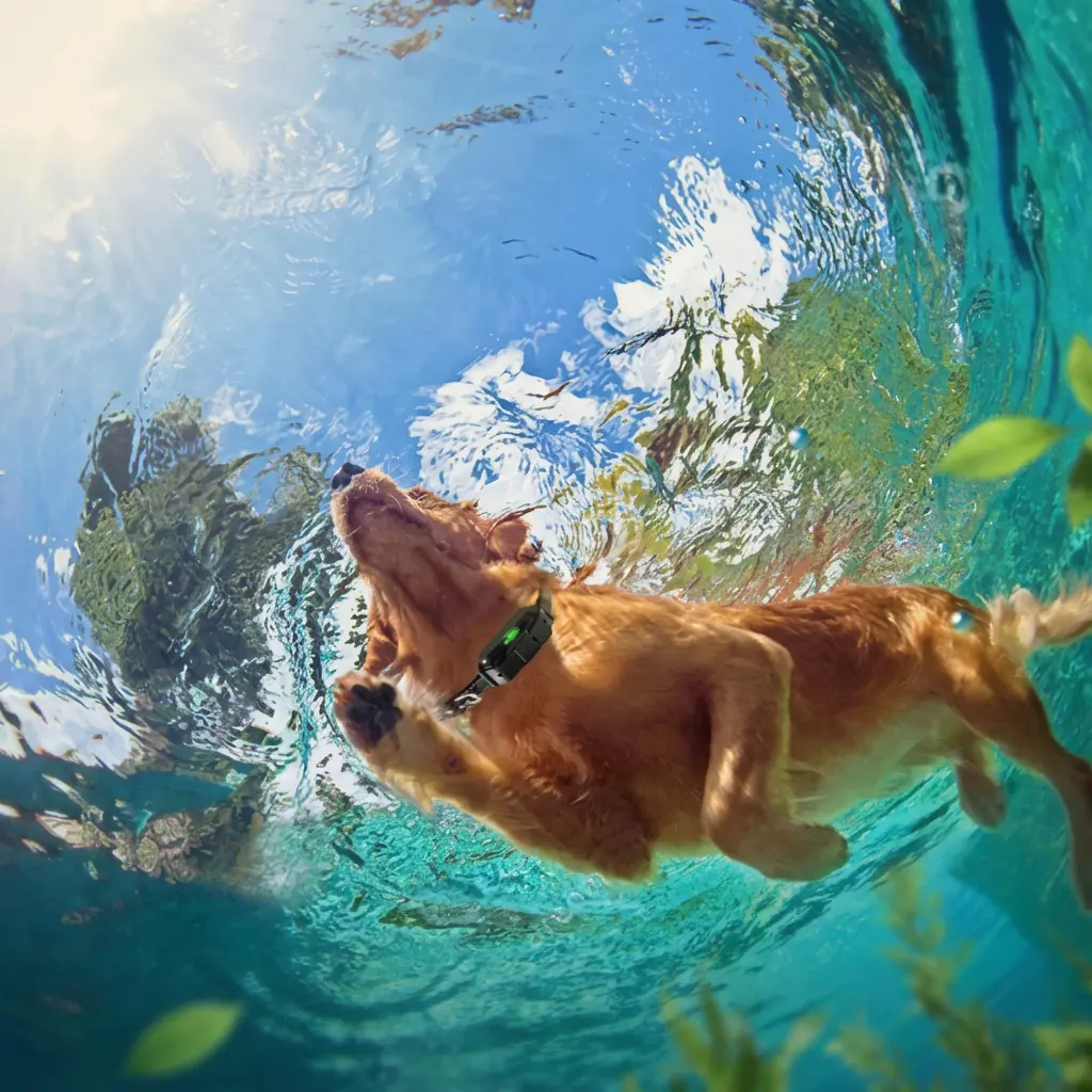 Waterproof Dog Collar Swimming