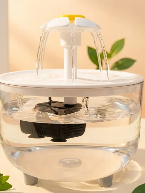 Ultra-Quiet Automatic Pet Water Fountain 1L Filtered Dispenser
