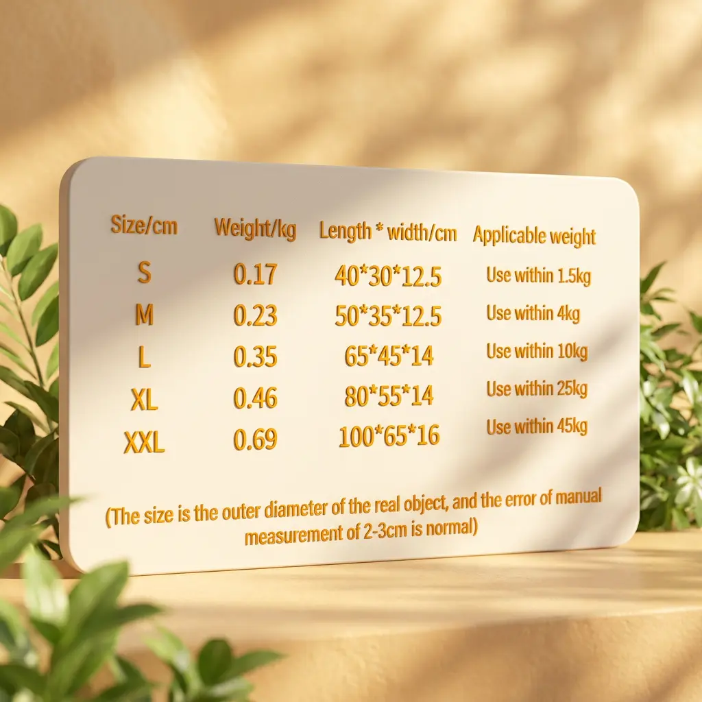 Dog Sleeping on Mat Sizes