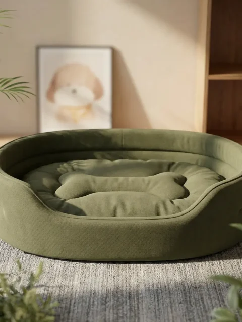 Ultra-Soft Fluffy Pet Bed Mat (Winter Warmth & Crate Pad) green