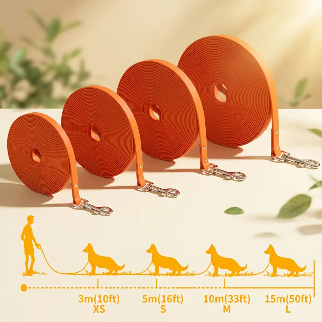 Long Dog Leash in Use