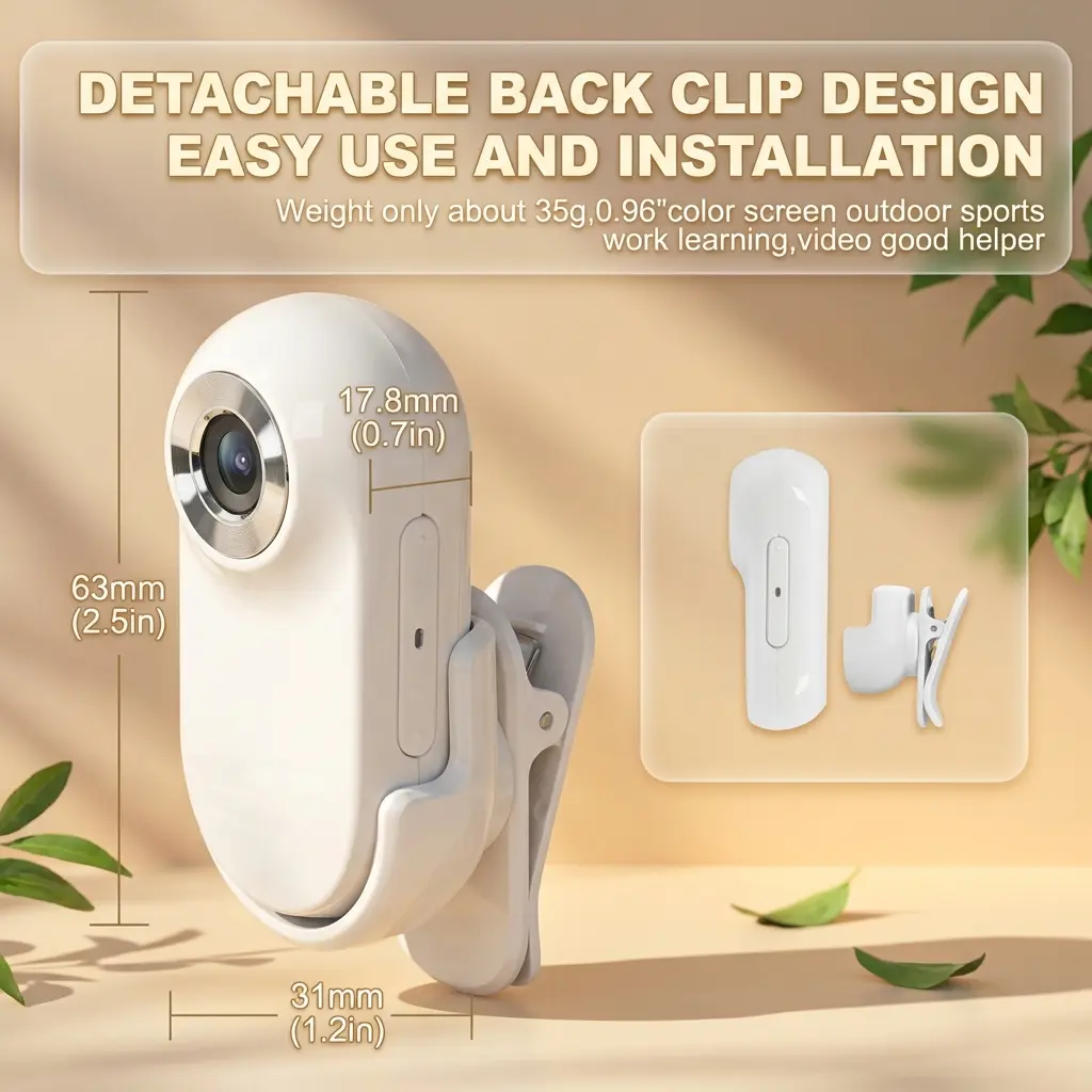 Compact Size and Clip Design