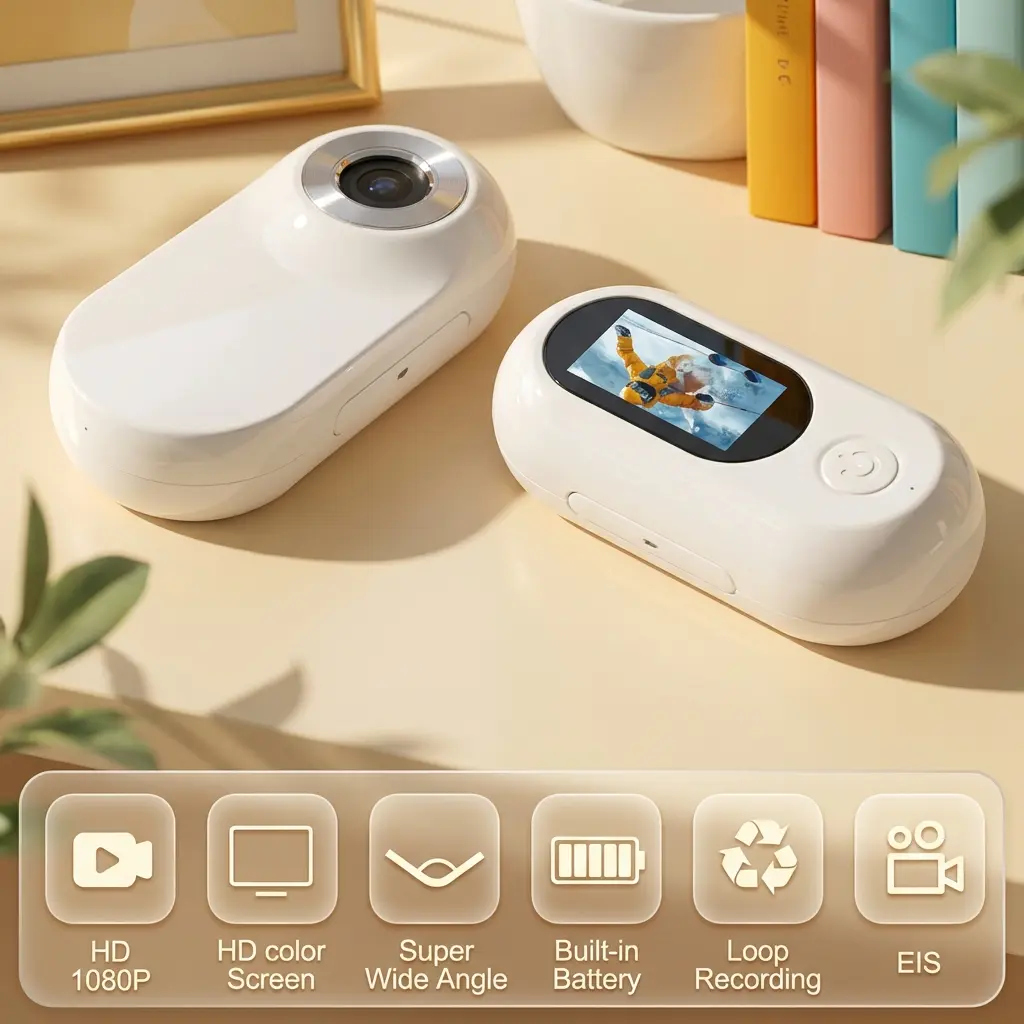 LCD Screen with EIS and Loop Recording