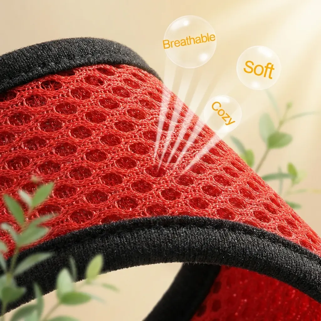 Breathable Soft Red Mesh Texture